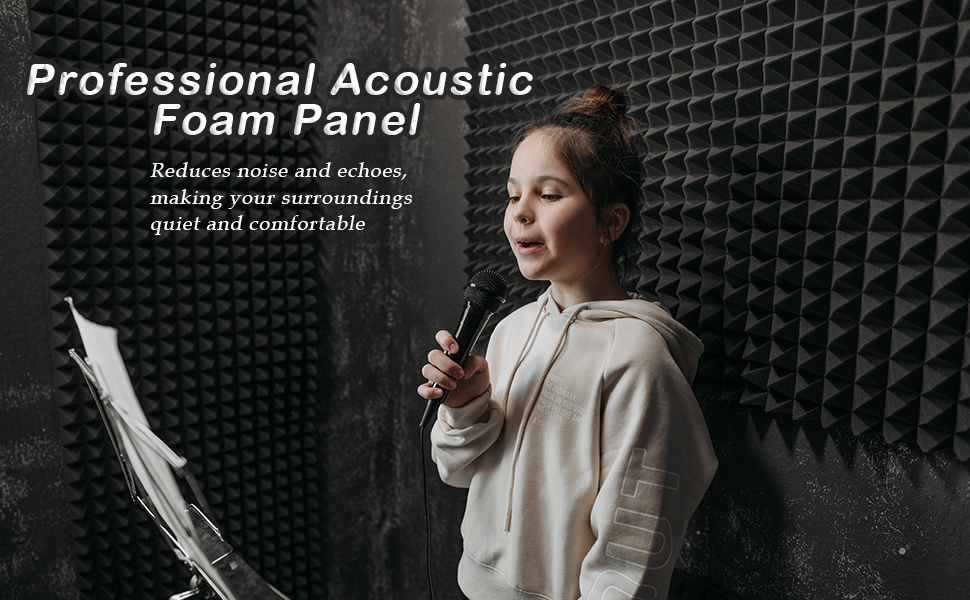 Акустичний поролон для шумоізоляції стін, панелі зі звукопоглинаючого пінопласту високої щільності для студії запису, офісу та танцювального залу, 30x30x5 см, 12 шт.