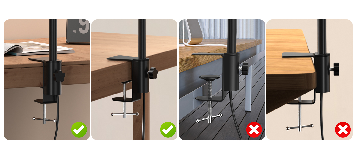 LED настільна лампа EppieBasic 24W з диммуванням, 80 см, кріпленням, захистом очей, регульованим шийним механізмом, таймером, чорного кольору