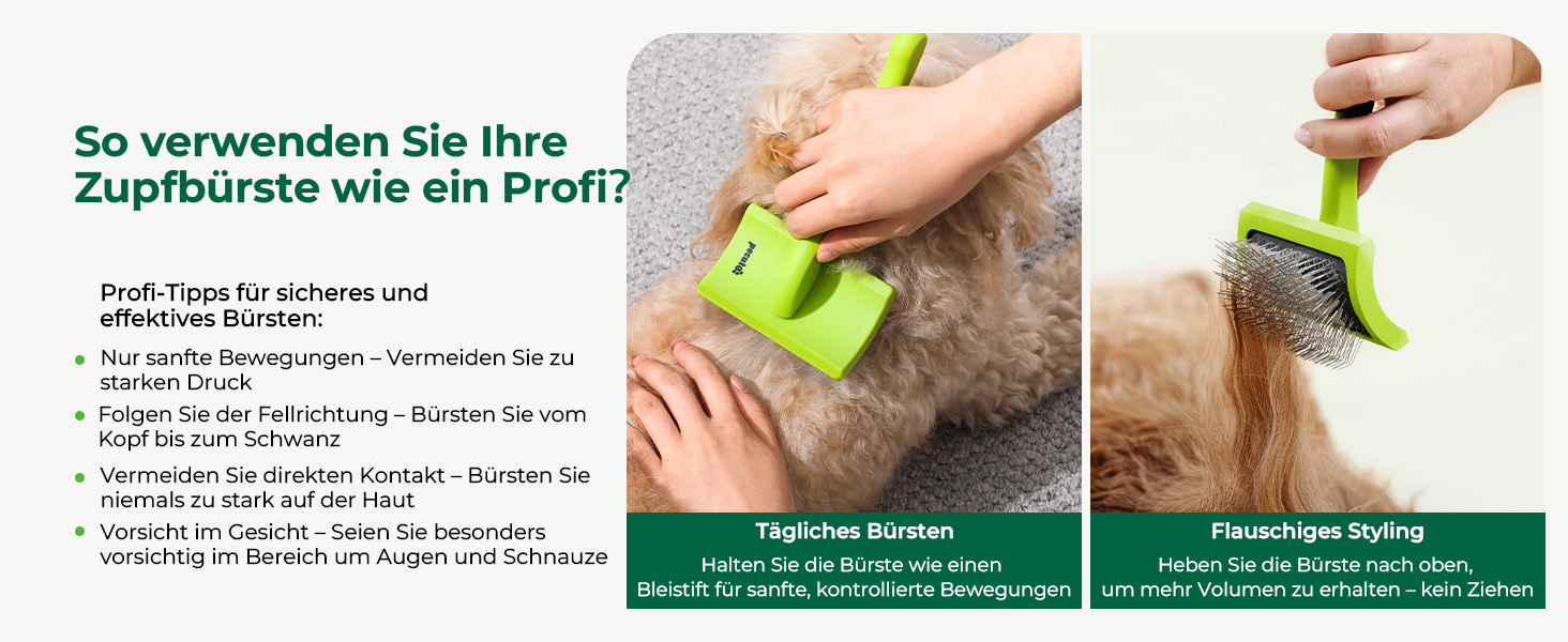 Пекют Лiкер Бюртє Профi: щiтка для собак, видаляє підшерстя, ковтуни. Ідеально для пуделів, тедi, кокапу. (25 мм, 15 мм)