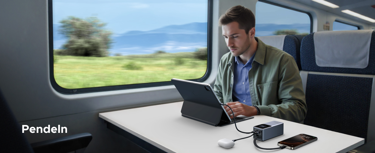 Powerbank UGREEN Nexode 20000mAh 130W з PD 3.0, USB-C та USB-A, сумісний з iPhone, Galaxy, MacBook