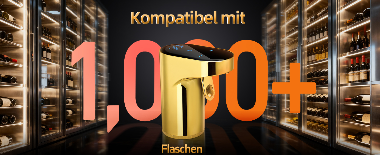 Електричний декантер для вина 5-в-1 з регульованою дозуванням, цифровий виливач, автоматичний дозатор вина, подарунок на день народження/День святого Валентина (золотий)