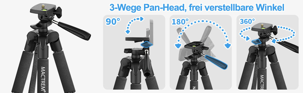 Штатив Handy Stativ Upgrade 165см для камери, смартфона, iPad: 360° обертання, портативний трипод з пультом, сумісний з усіма телефонами, iPhone, Samsung, Camera, GoPro, чорний