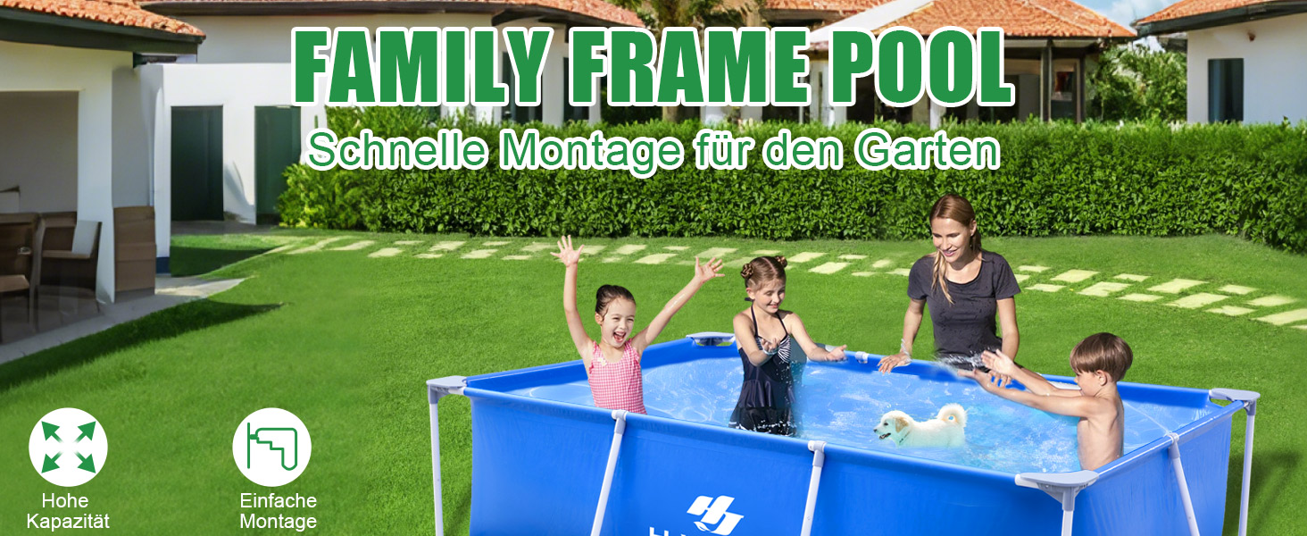 Басейн сталевий каркасний 110x110x35 см, блакитний - для саду та відпочинку