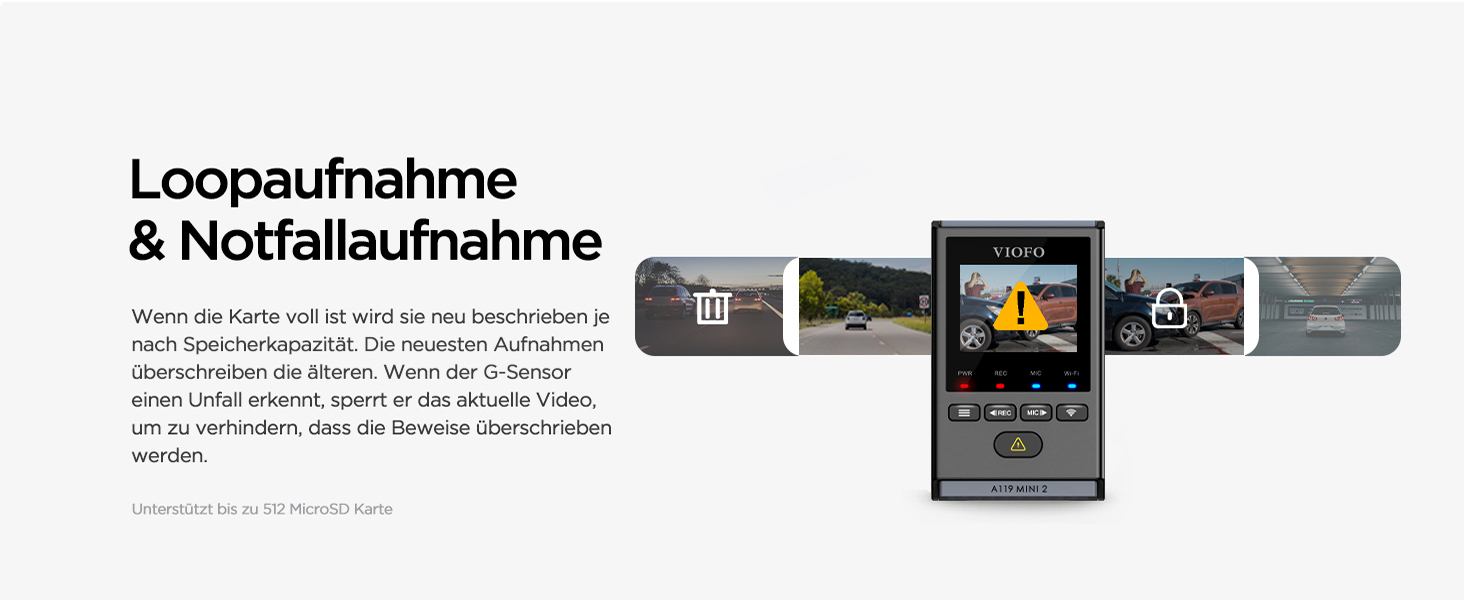VIOFO A119 Mini 2: Автомобільний відеореєстратор з GPS, 2.7K, Wi-Fi, HDR, нічне бачення STARVIS, голосове керування, 24h паркувальний режим