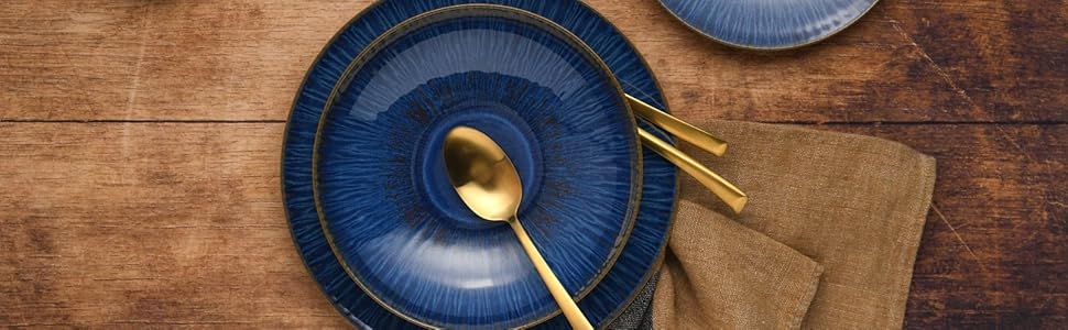 CreaTable Набір посуду Sea Breeze, 18 предметів, керамічний, блакитний, для дому