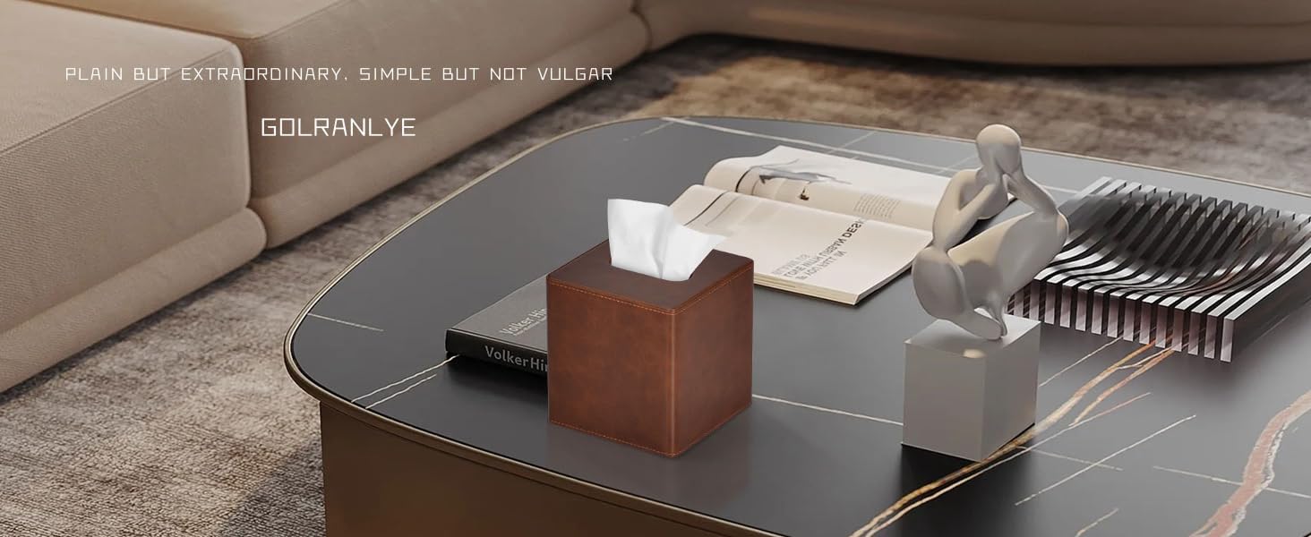 Стильна коробка для серветок кубічної форми, PU-шкіра, для ванної, спальні, кухні, офісу (Бежевий)