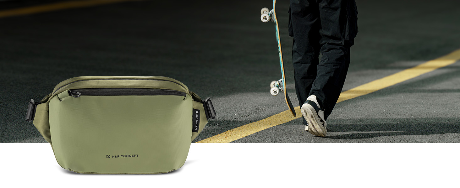 Рюкзак для камери K&F CONCEPT, сумка через плече, квадратна сумка для фотографів, сумісний з Canon/Nikon/Sony/DJI Mavic, зелений (M)