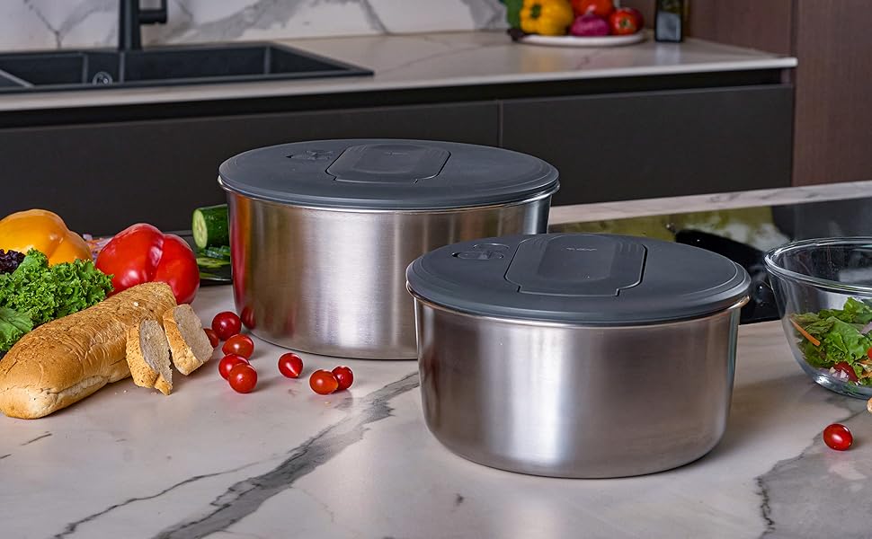 Салатниця-швидкосушка Zyliss Swift Dry 6L з нержавіючої сталі, BPA-free, AquaVent™-технологія, антиковзаюче дно, для посудомийної машини