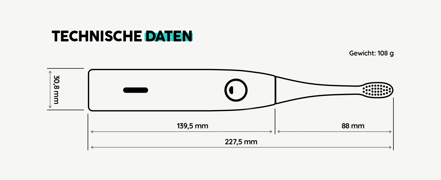 Електрична зубна щітка happybrush Eco Vibe 3+ (Чорна) - Ультразвукова, 8 тижнів роботи від акумулятора, 2 роки гарантії