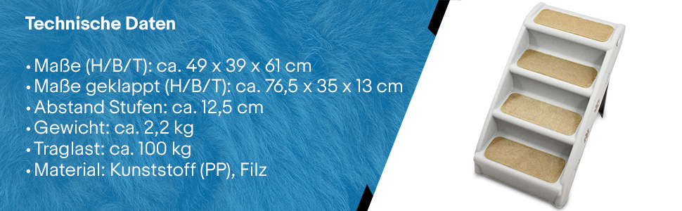 Сходинка для тварин ANIMEL: для собак, котів, цуценят - допомога при входженні в авто, ліжко, диван (до 100 кг)