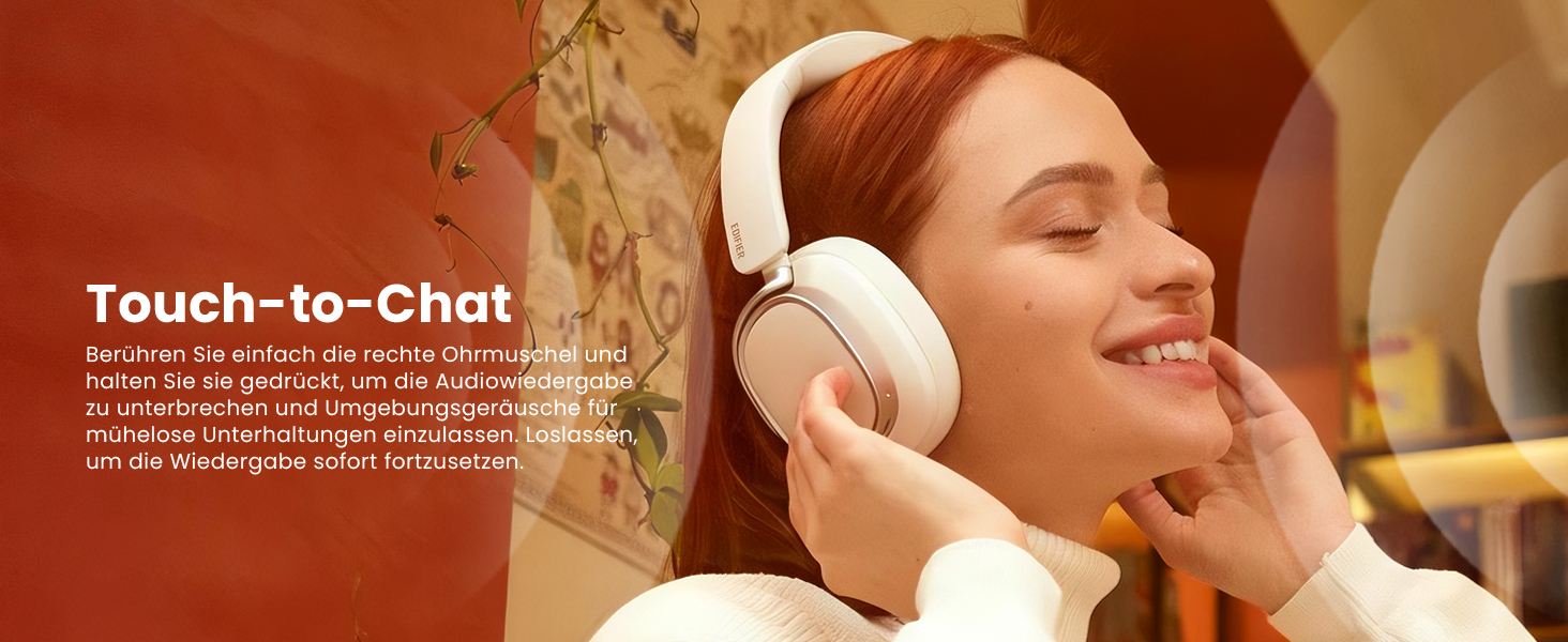 Навушники бездротові Edifier ES850NB з шумозаглушенням, Hi-Res Audio, Bluetooth 5.4, LDAC, 92 год роботи, слонова кістка