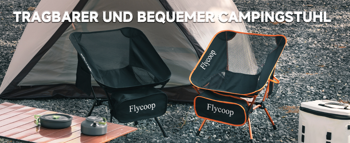 Крісло для кемпінгу Flycoop: складне, портативне, 180 кг, з сумкою для пікніків та відпочинку на природі