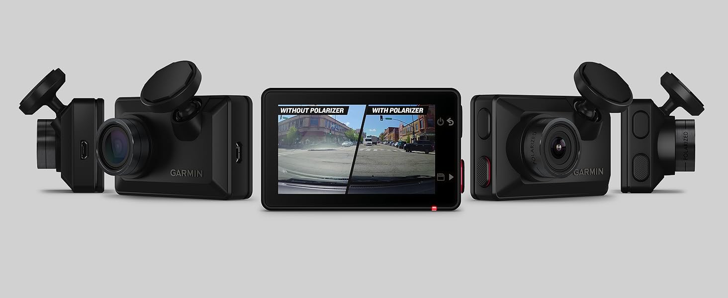 Відеореєстратор Garmin Dash Cam Mini 3 - компактна камера з HD 1080p, кутом огляду 140°, фільтром Pol і автовиявленням ДТП (X310)