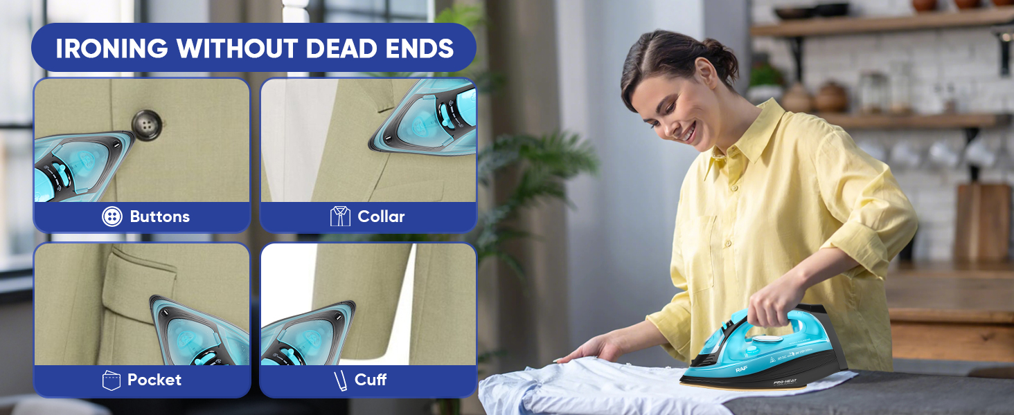 Пароочисник ZStarlite Powersteam Ultra: бездротовий, 2400W, керамічна підошва, антикальк, безперервний пар, вертикальне прасування, самоочищення, 320мл, блакитний