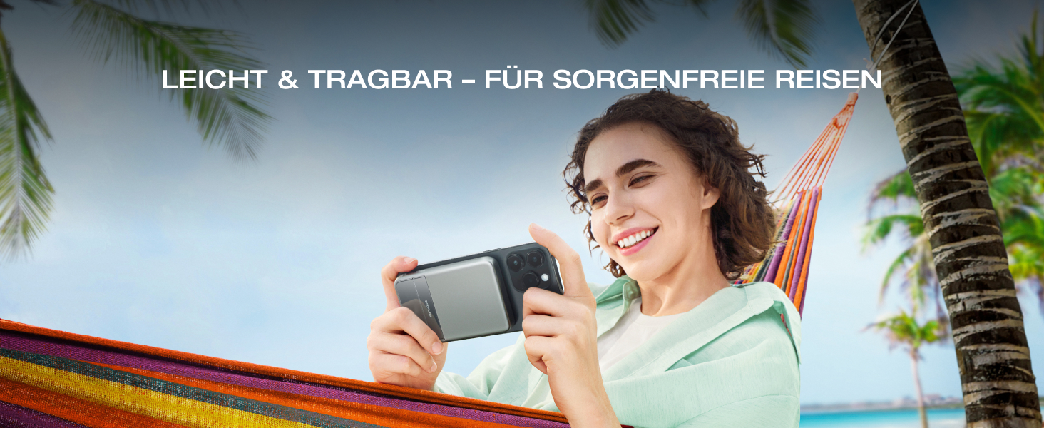 Магнітний павербанк EcoFlow Qi2 MagSafe 5000mAh 30W з USB-C кабелем для iPhone 17/16/15/14/13/12, сріблястий