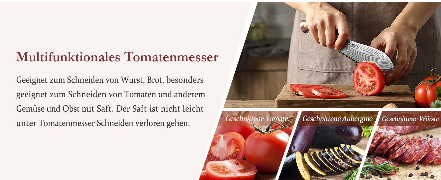 HEZHEN ніж кухарський 21 см з дамаської сталі 67 шарів, професійний, з дерев'яною піхвою, Full Tang з мікарти
