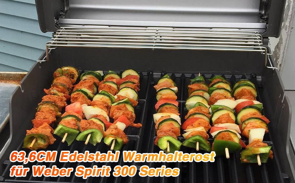 Решітка для гриля Weber Spirit 300 серії (44,5 x 30 см), чавунна, сумісна з E310, E320, E330, SP310, Genesis Silver B/C, замінна частина для Weber II 300