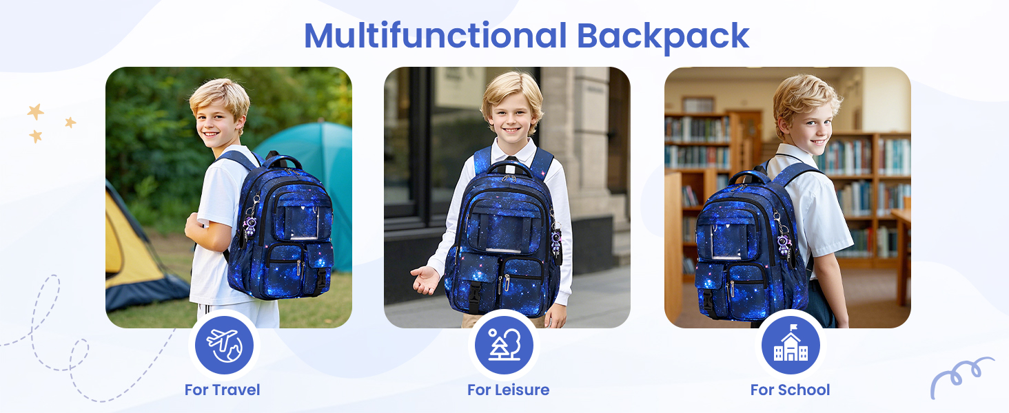 Шкільний рюкзак для хлопчика, дихаючий, 1-5 клас, для початкової та середньої школи, темно-синій