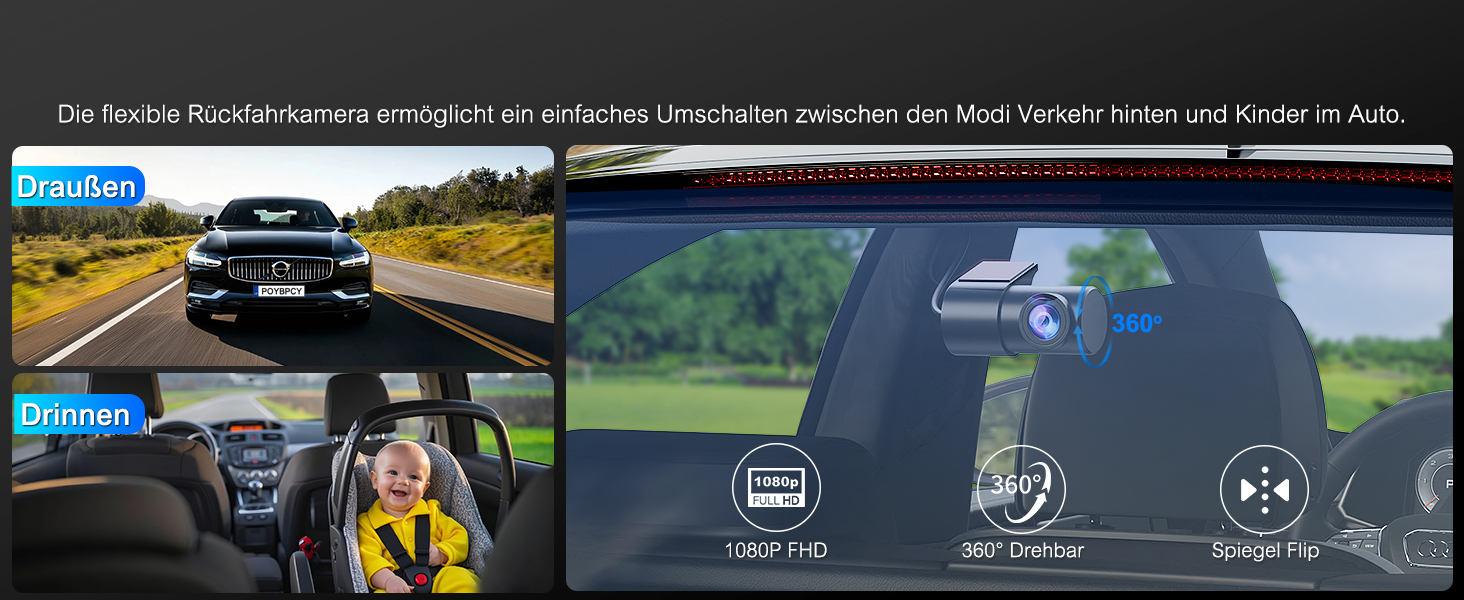 Відеореєстратор у машину 4K Dual Dashcam з CPL фільтром, 360°, WiFi, IPS, Нічне бачення, G-сенсор, Паркувальний режим, 64GB SD карта