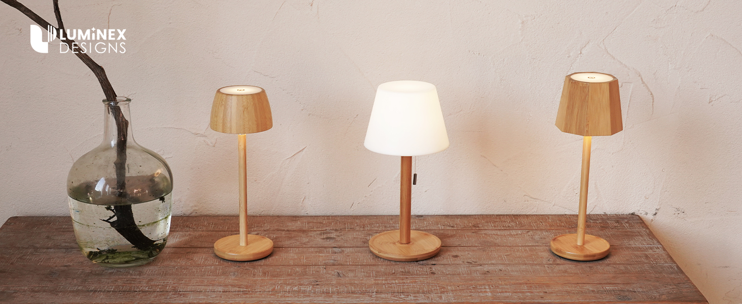 Нічник бездротовий акумуляторний Wiederaufladbare для вітальні, спальні, їдальні - Gold (латунь) з лампочкою, димуванням, сенсорним керуванням, 3-в-1