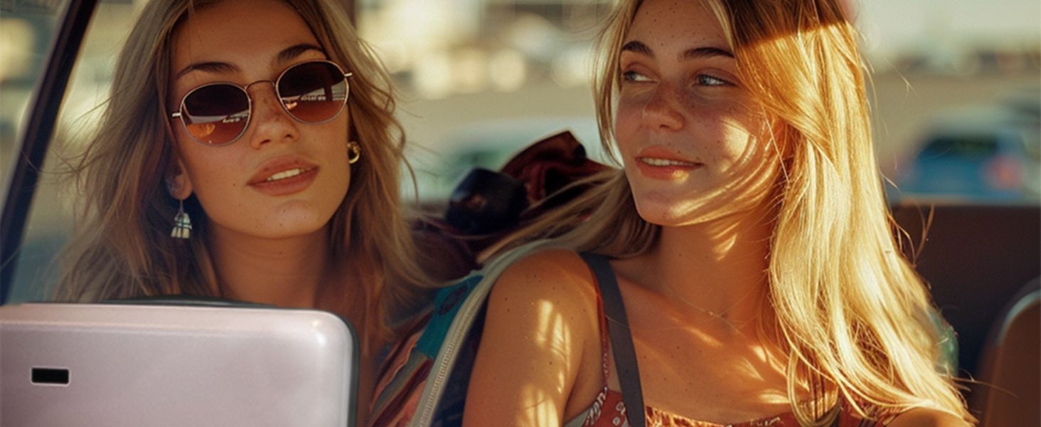 Валіза ETERNITIVE з полікарбонату та ABS: легка, з колесами 360°, з TSA-замком, для ручної поклажі, оливковий колір