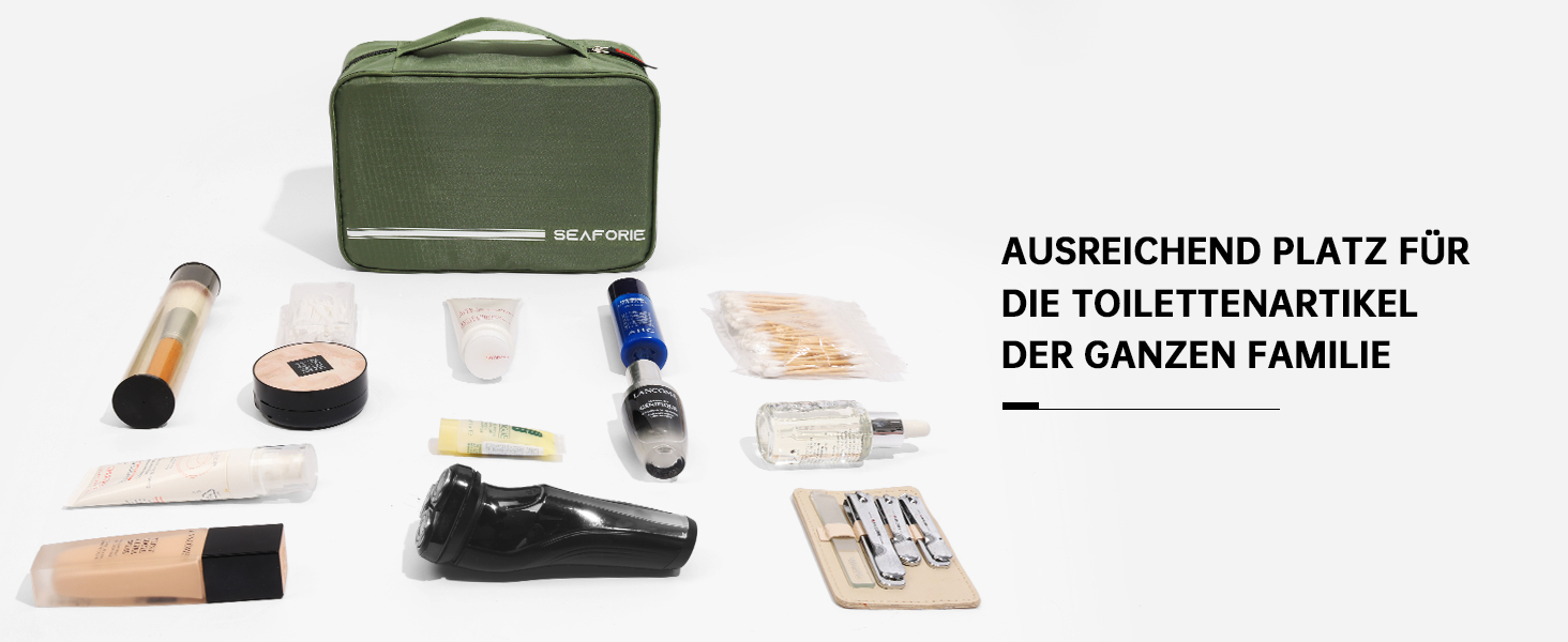 Сумка-органайзер для туалетних аксесуарів, велика дорожня сумка-мішечок для жінок та чоловіків, 4-в-1 водонепроникна, для подорожей/кемпінгу, армійний зелений