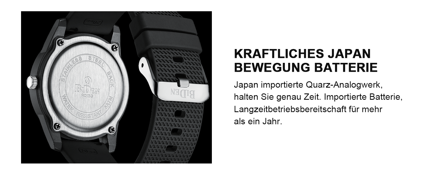 Чоловічий годинник: аналоговий кварцовий годинник на зап'ясті, водостійкий, модель R015, чорний колір