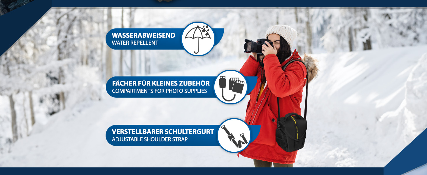 Сумка для камери Pedea Essex для DSLR/SLR/DLSM камер, об'єктивів та аксесуарів з дощовиком, розмір M (жовтий)