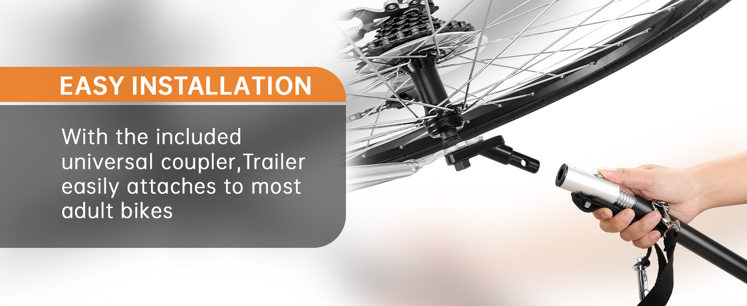 SEPNINE® Причіп для собак XXL 2-в-1, велосипедний причіп для собак з дахом, відбивачами та світловідбиваючими смугами, штовхач та універсальний з'єднувач для велосипеда, складаний, до 50 кг, блакитно-білий