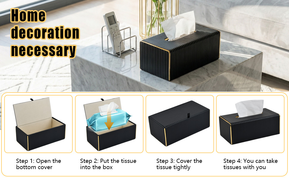 Скляна коробка для серветок, органайзер для косметичних серветок, прямокутна, бежевого кольору