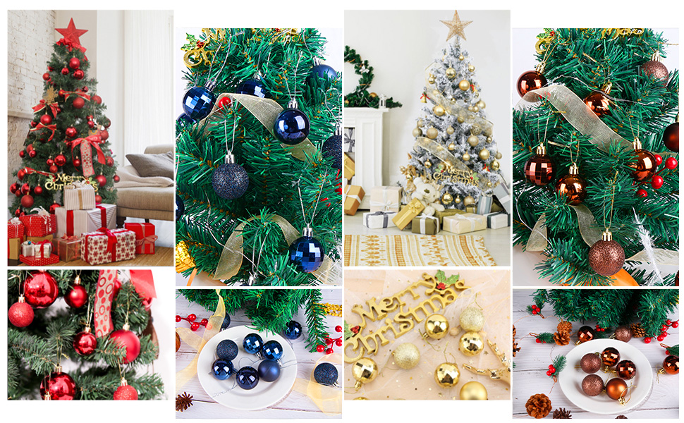 24 штуки новорічні кулі 4 см, коричневі, для ялинки, пластикові, неб'ючі, декор