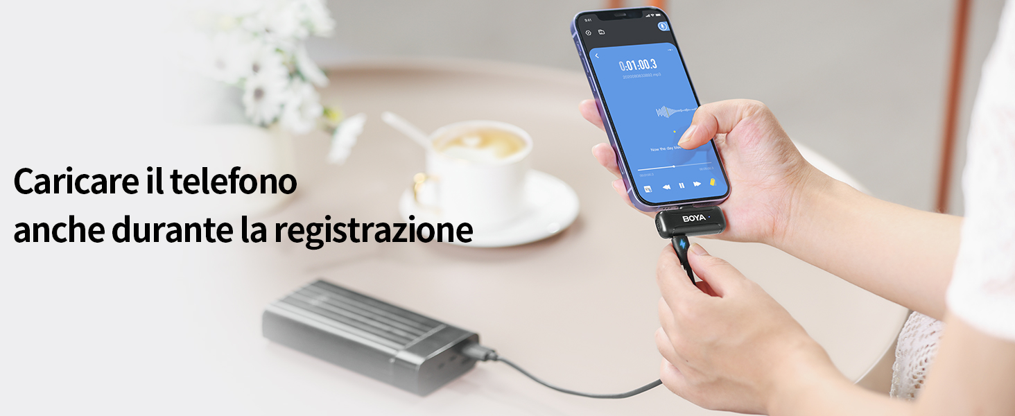 Мікрофон петличний бездротовий BOYА BY-WM3T-D2 (Lightning) для Android, iPhone, Лайв-стрім, Vlog, 100 м, шумозаглушення, USB-C