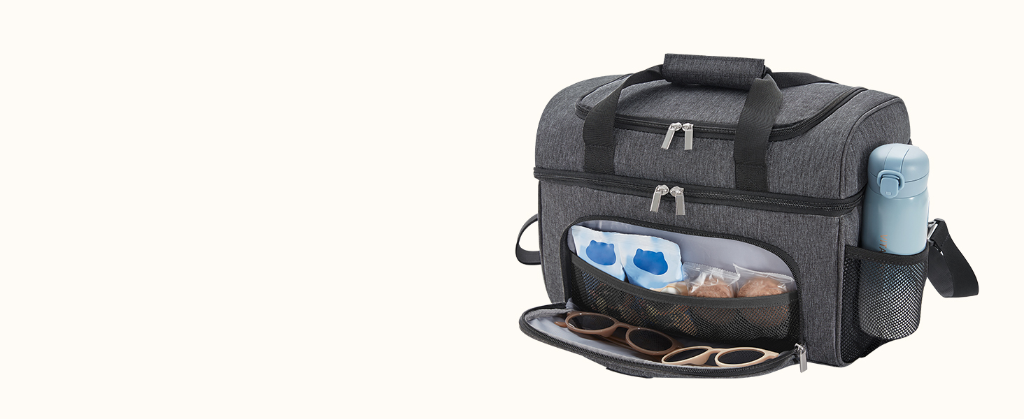 Термосумка LifeWit 23L для пікніка, пляжу, роботи та подорожей (темно-сірий)