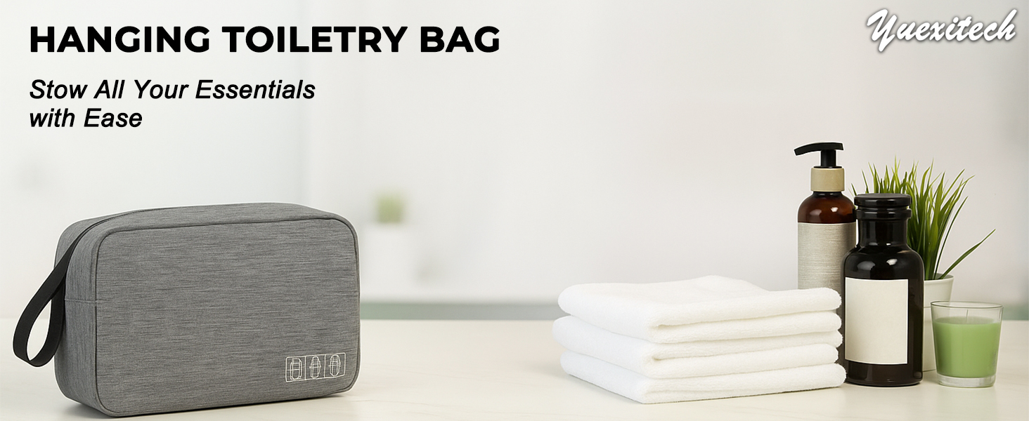 Чоловіча сумка-органайзер для туалетних аксесуарів, чорна. Складана водонепроникна дорожня сумка-органайзер з гачком