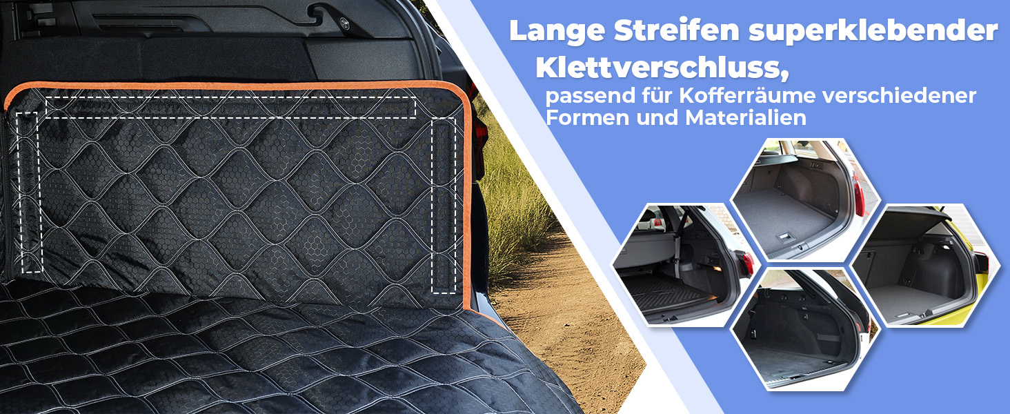 Захисна ковдра для собак у багажник авто KYG, 185x105 см, водовідштовхувальна, з захистом бокових панелей та краю, універсальна