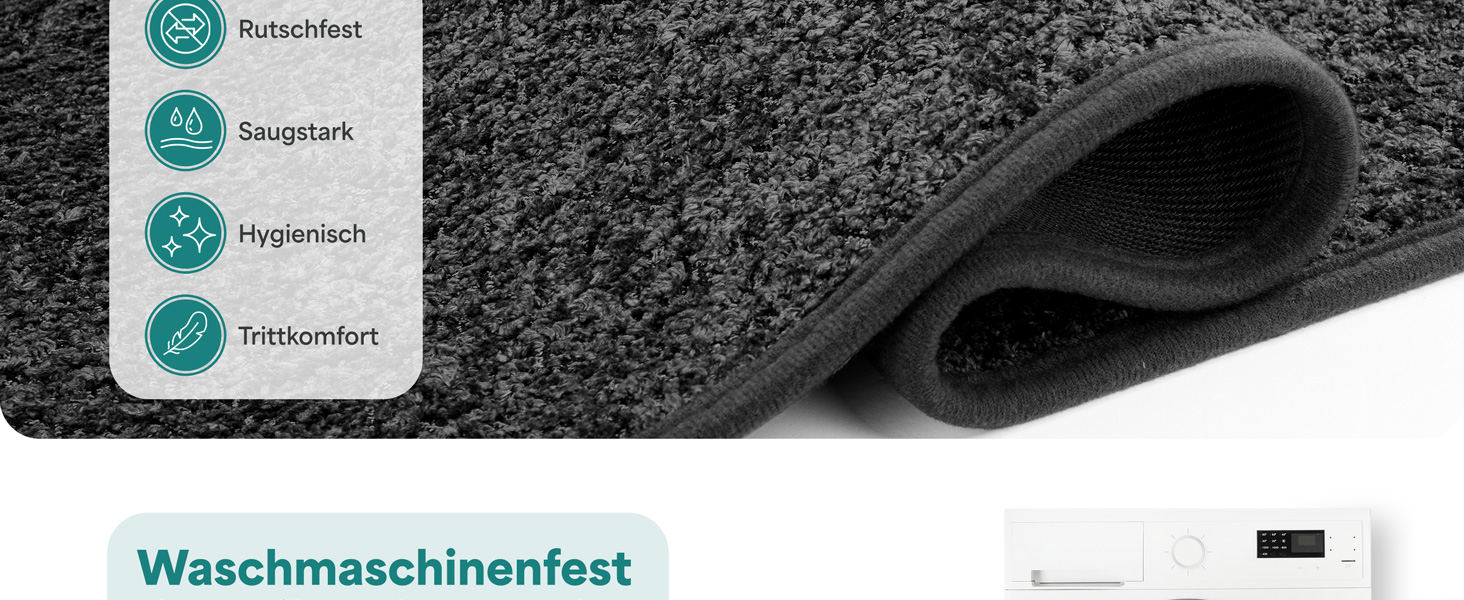Гігієнічний килимок для ванної кімнати 40x60 см, протиковзкий та вологопоглинаючий підкладник під душ, що швидко сохне, чорний