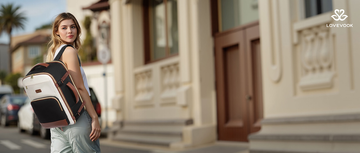 LOVEVOOK Рюкзак ручної поклажі, 40L, для подорожей та бізнесу, чорний