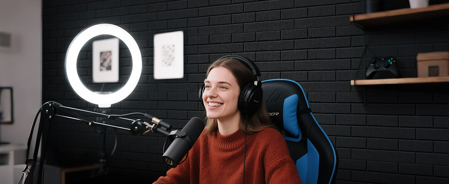 Акустичні панелі Jamelo 3D цегла, самоклеючі панелі для звукоізоляції та декору стін (30x30x0,9 см, чорні, 12 шт.) для студії, спальні та офісу