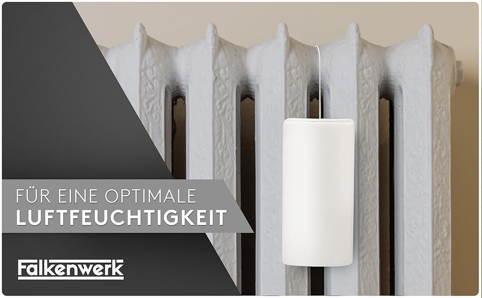 Керамічні зволожувачі повітря для радіаторів опалення [3 шт.] - Універсальні зволожувачі для радіаторів з гнучким гачком - Екологічні зволожувачі опалення [підходять для всіх опалювальних приладів] Білі