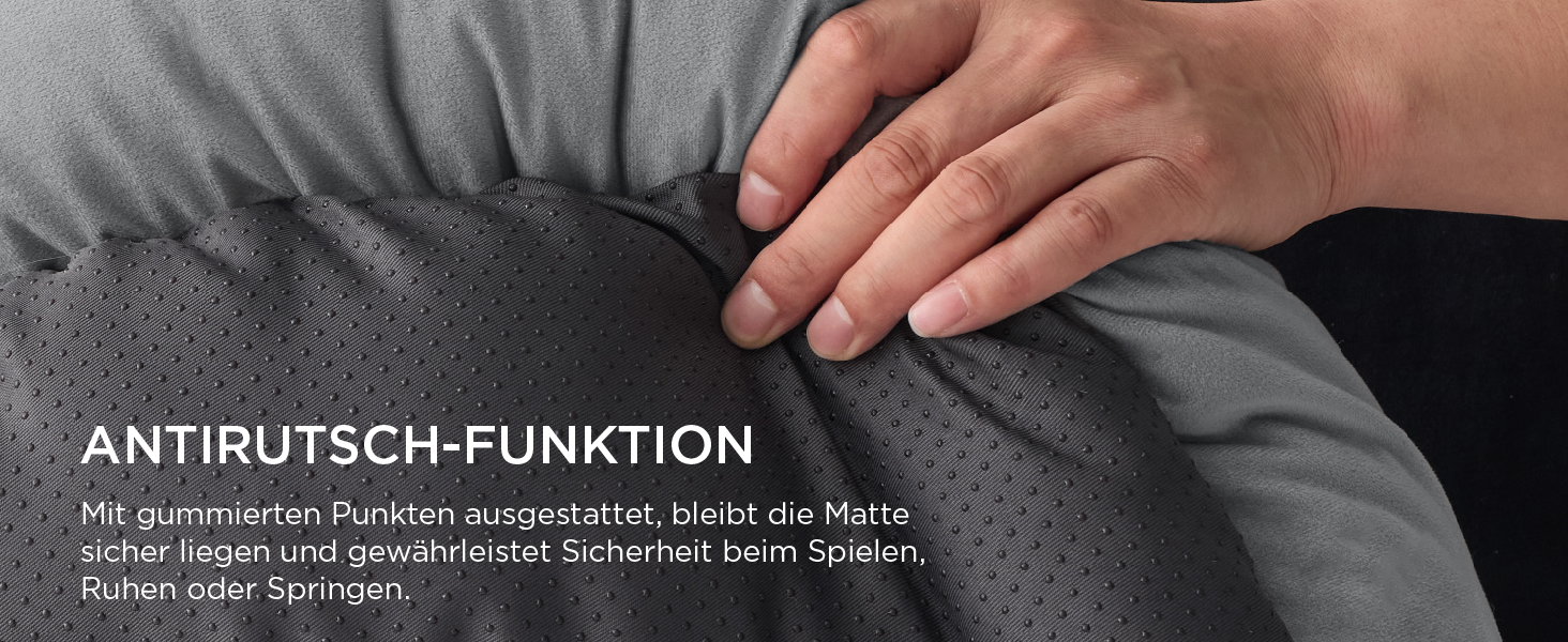 Кішечка ліжко BEDSURE велике, миється - 63.5x53см, неслизьке, для собак та кішок, квадратна корзина з м'яким бордюром, сіре, 63.5 x 53 см (Д x Ш)