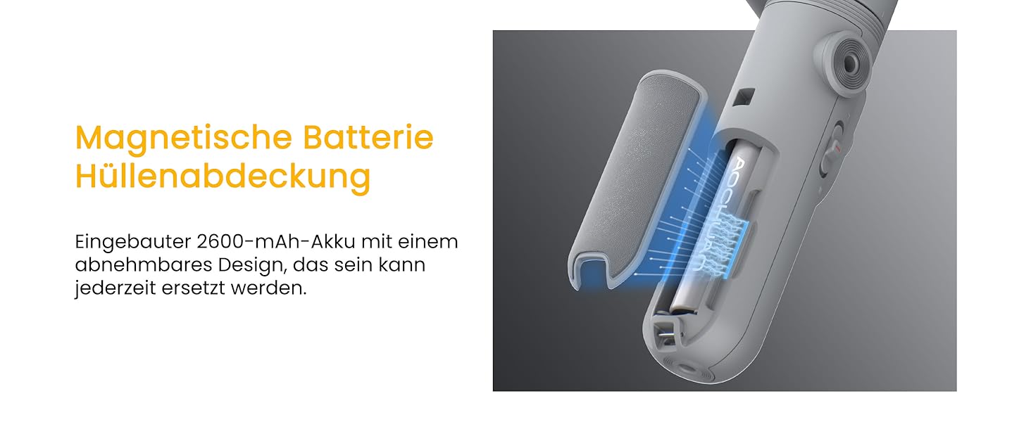 Стабілізатор Gimbal для смартфона AOCHUAN SMART X з LED-підсвічуванням, трекінгом обличчя, функцією Time-Lapse, 3-осьовий, склавний, для iPhone 16/15/14/13/12 Pro/Max/Xs, Galaxy S21, TikTok