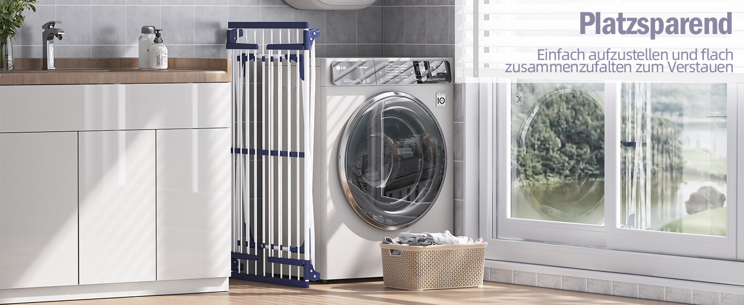Сушарка для білизни з крилами, розкладна, з мішком для білизни та тримачем для шкарпеток, для одягу та рушників