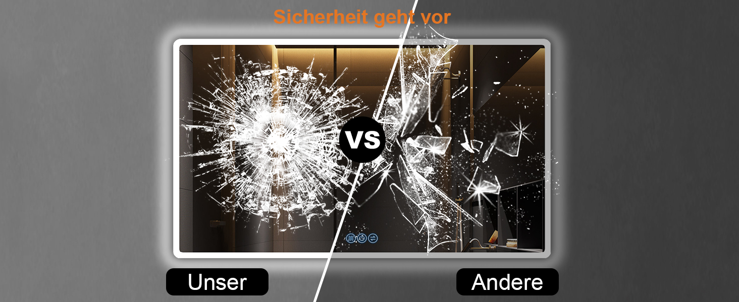 Дзеркало для ванної кімнати з підсвічуванням 100x60 см Faw Halo Double, HD скло, сенсорні кнопки, IP65, 3 кольори, вертикальна/горизонтальна орієнтація, функція пам'яті