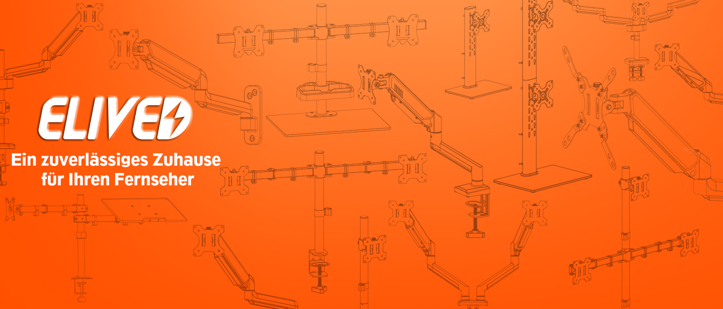 Кріплення для монітора ELIVED EV3235B-G: регульована підставка для монітора 17-34 дюймів, 2-12 кг, VESA 75/100mm, сірий