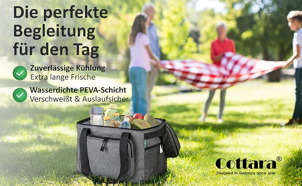 Складана сумка-холодильник 30л, водовідштовхувальна, +12 годин свіжості, міцна ізоляція – сіра сумка-холодильник, сумка для обіду, термосумка для пікніка