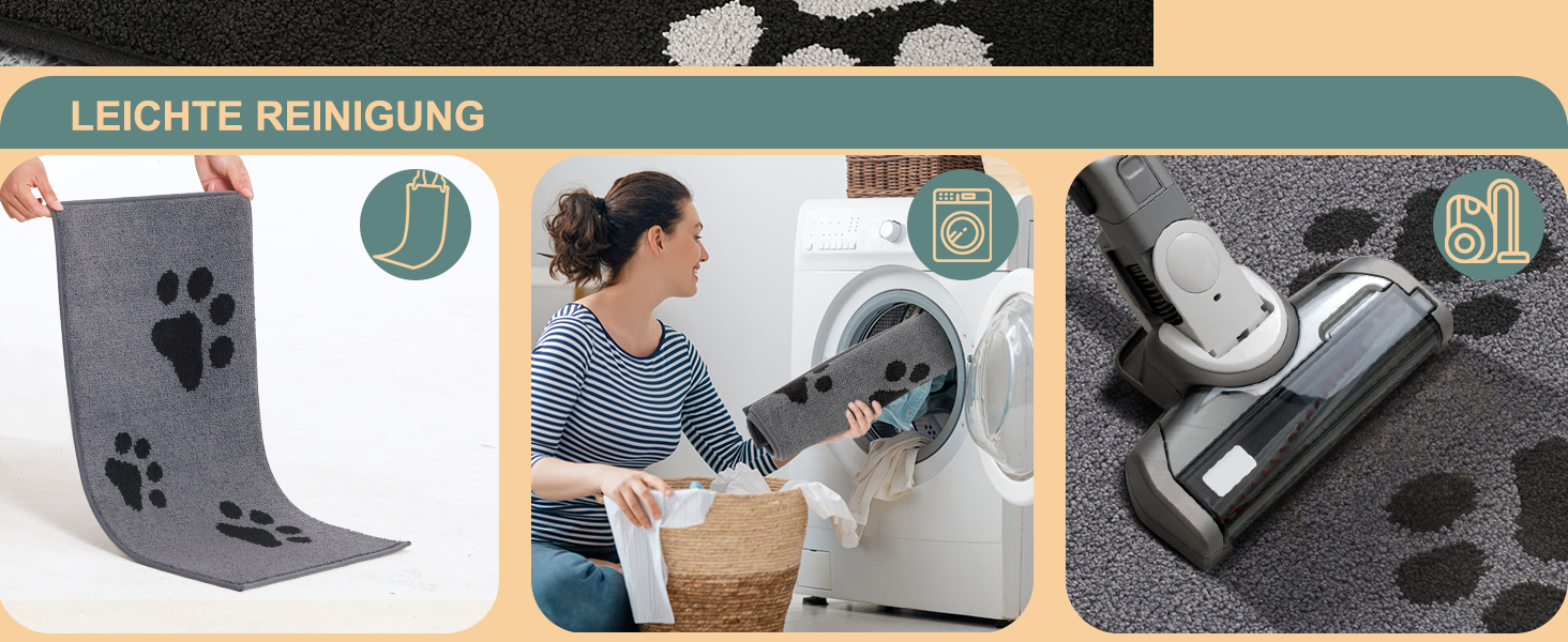 Килимок вхідний Mibao 60 x 90 см, протибрудною та протиковзаючий килим для входу та задніх дверей, що миється в машині, м'який килимок для лап та взуття, сірий