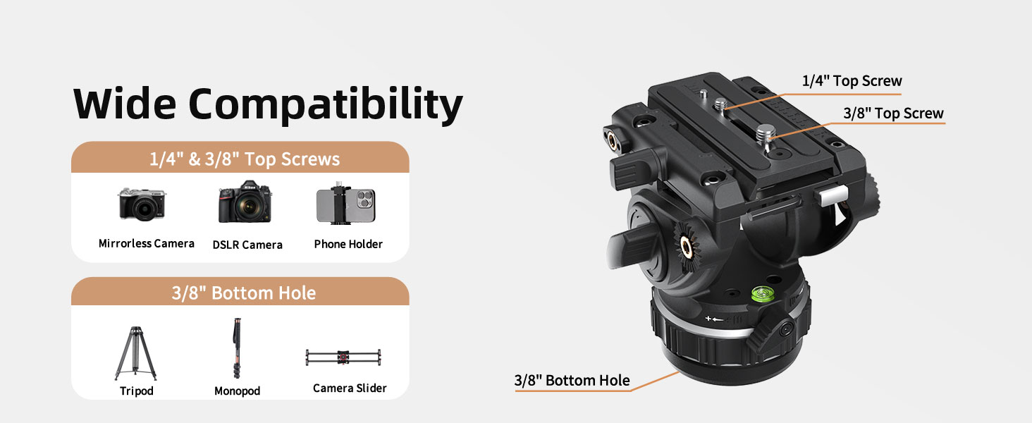 Штатив відео Cayer FA310H з моноподом K10 та рідкосильним кріпленням - швидкозатискачі ніг, швидке регулювання, вантажопідйомність 10 кг, алюміній, 2 швидкознімні пластини, ручка для переноски - для DSLR, бездзеркальних камер, відеокамер
