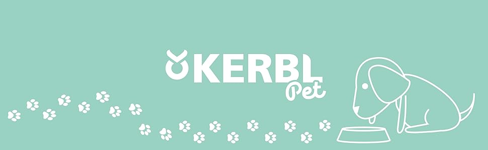 Kerbl Pet Feeder Bar with Bowls - Adjustable Height, 2 x 2800ml Capacity