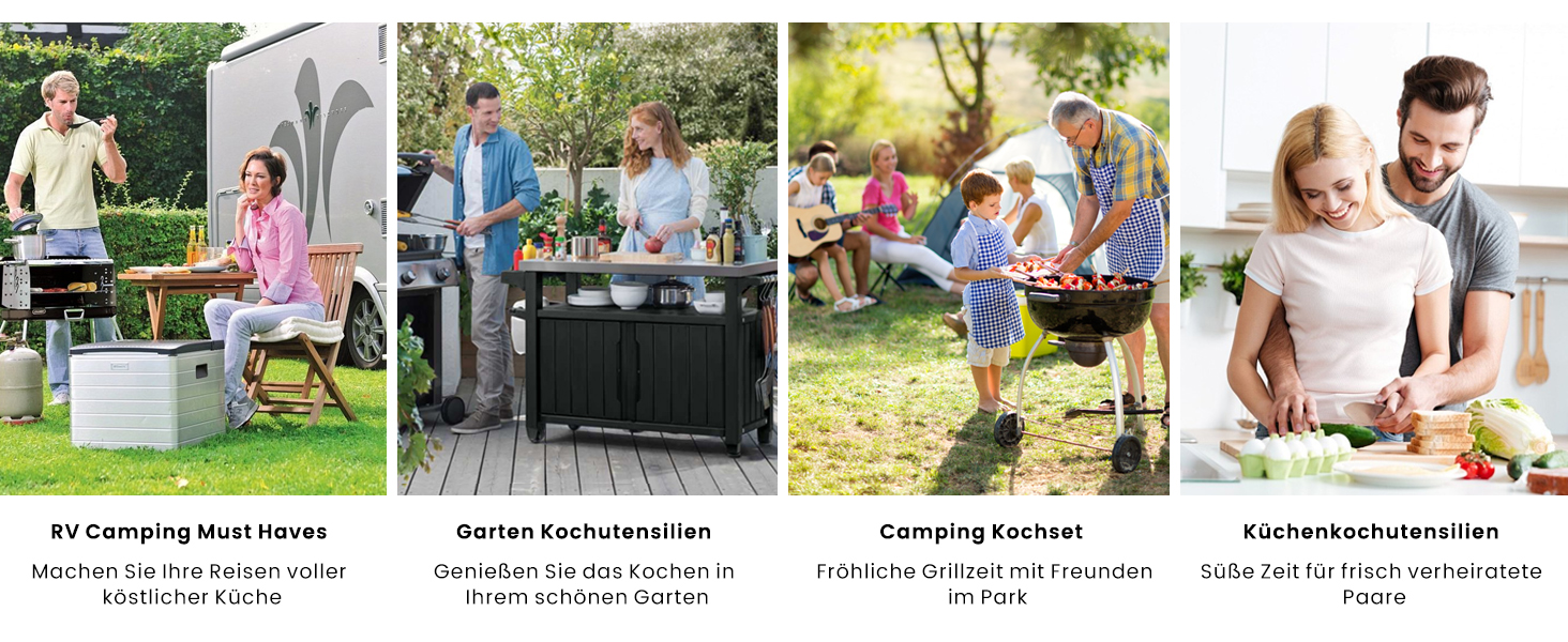 Набір кухонного посуду Berglander 27 предметів: для кемпінгу, пікніків та грилю