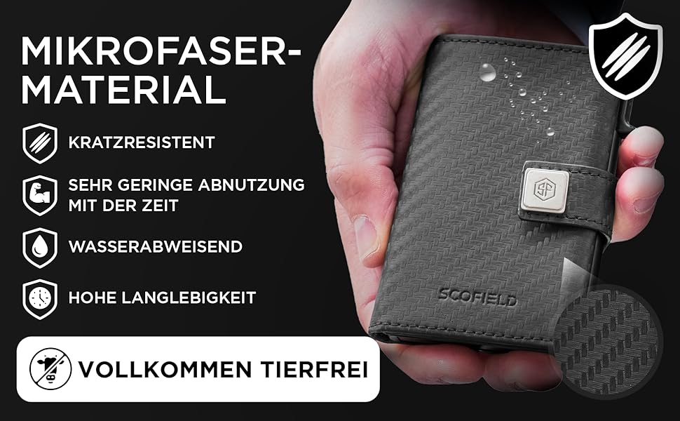 Чоловічий гаманець SF SCOFIELD з відділом для монет | Тонкий гаманець на 9-11 карт | RFID захист | Гаманець-картхолдер | Гаманець для чоловіків | Розумний гаманець | Чоловічий картхолдер | Гаманець Slim | Картодзерж з відділом для монет Mini (Carbon - Fire Red)